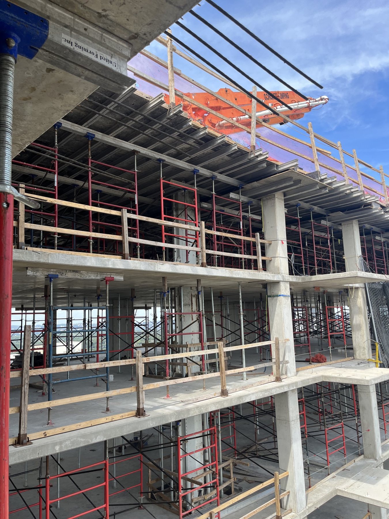 Multi-level shoring and reshoring at Saint Austin Student Housing